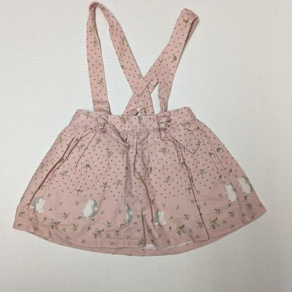 Dr Kid Pink Hedgehog Suspenders Skirt 3T 36m - Picture 3 of 5